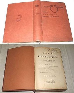 Handbuch der Bauingenieurkunst, 1892