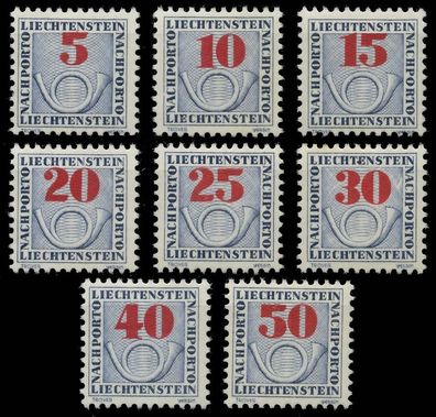 Liechtenstein Portomarken 1940 Nr 21-28 ungebraucht X1429C6