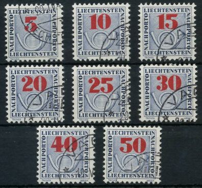 Liechtenstein Portomarken 1940 Nr 21-28 gestempelt X1429CE