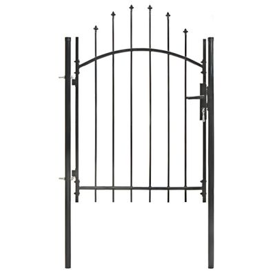 vidaXL Gartentor Stahl 1x1,75 m Schwarz