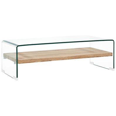 vidaXL Couchtisch Transparent 98×45×31 cm Hartglas