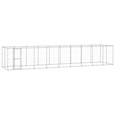 vidaXL Outdoor-Hundezwinger Verzinkter Stahl 21,78 m²