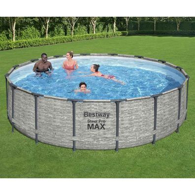 Bestway Power Steel Swimmingpool Rund 488x122 cm