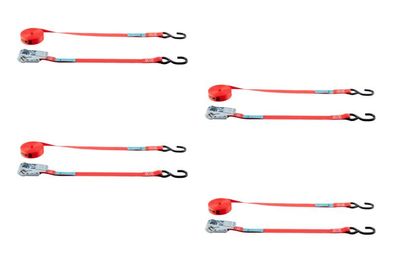 Ratschenzurrgurt Sortiment/Set ZGRT-RAT-2TLG-S-HAK-BASIC-25MM-6M-4ST