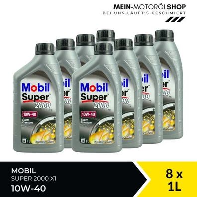 Mobil Super 2000 X1 10W-40 8x1 Liter