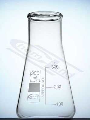 Weithals-Erlenmeyerkolben 01000 ml Glassco DIN 12385, EN ISO 24450