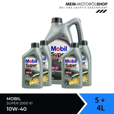 Mobil Super 2000 X1 10W-40 5 + 4 Liter