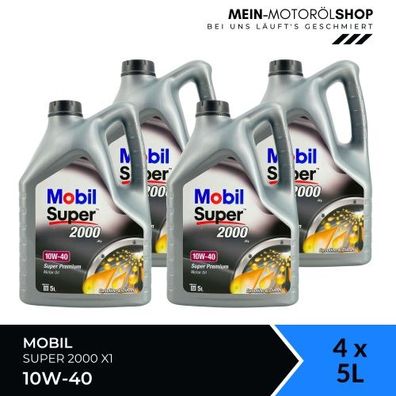 Mobil Super 2000 X1 10W-40 4x5 Liter