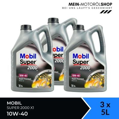 Mobil Super 2000 X1 10W-40 3x5 Liter