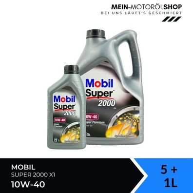 Mobil Super 2000 X1 10W-40 5 + 1 Liter