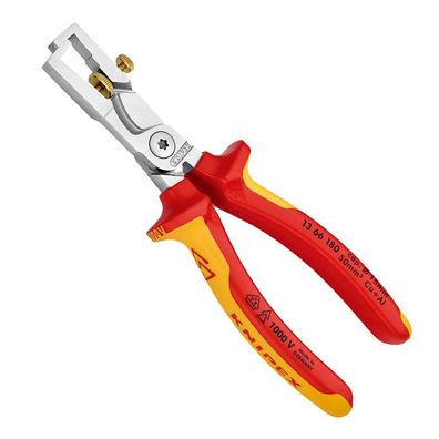 KNIPEX StriX, VDE Abisolierzange mit Kabelschere, 1366180, AWG 7