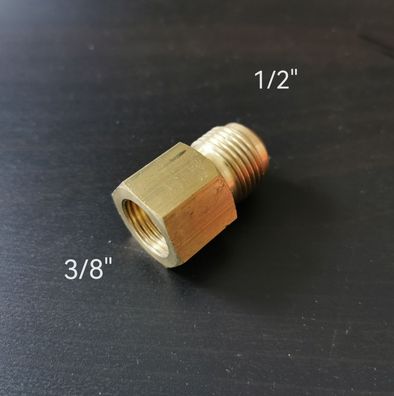 Reduziernippel Messing M1/2" auf F3/8" Adapter Reduzierung Reduzierstück SAE