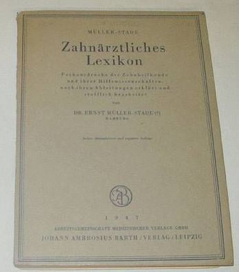 Zahnärztliches Lexikon, 1947