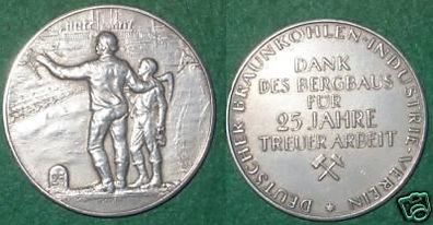 versilberte Medaille Bergbau von Hörnlein um 1925