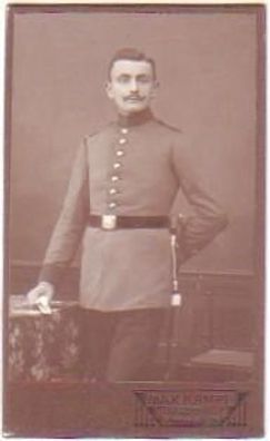 kleines Kabinettfoto eines Soldaten Strassburg um 1910