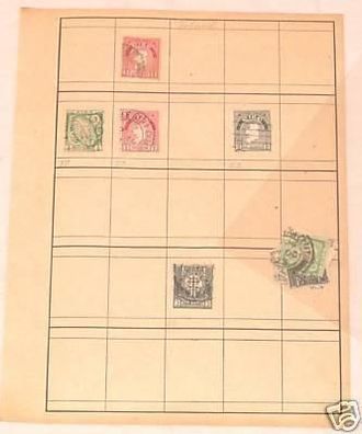 Konvolut mit 18 Briefmarken Irland etwa ab 1900