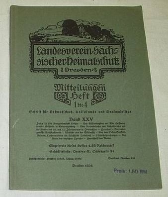 Landesverein Sächsischer Heimatschutz Dresden 1936