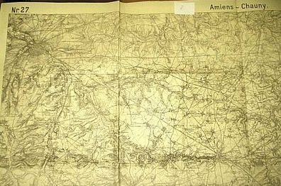 Landkarte Nr. 27 Amiens-Chauny 1918