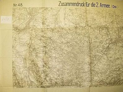 Landkarte Nr. 48 Zusammendruck für die 2. Armee (Ost)
