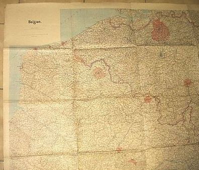 Landkarte: Belgien, Generalstab der Armee 1914
