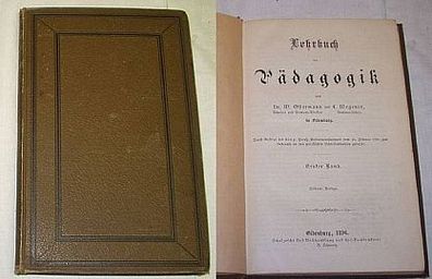 Lehrbuch der Pädagogik - Erster Band 1896