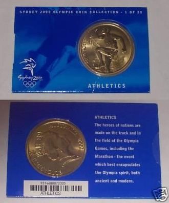 Mappe 5 Dollar Münze Australien Olympiade Sydney 2000
