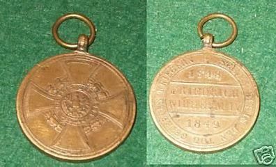 Medaille Hohenzollern "Vom Fels zum Meer" 1848-1849