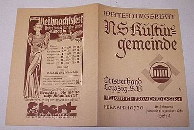 Mitteilungsblatt NS-Kulturgemeinde Ortsverband Leipzig