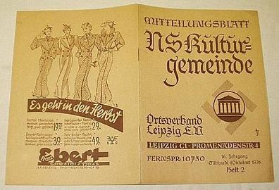 Mitteilungsblatt NS-Kulturgemeinde Ortsverband Leipzig