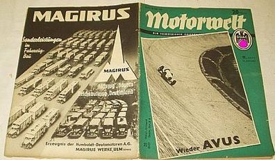 Motorwelt - Die illustrierte Zeitschrift des DDAC, Heft 11 von 1937