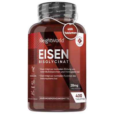 Eisentabletten - 400 Tabletten- 6+ Monate Vorrat - WeightWorld