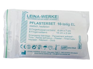 LEINA-WERKE Pflaster-Set In Druckverschl 10-tlg., elastisch