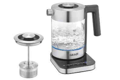 GRAEF Wasserkocher WK 350 EU 1l 2200Watt mit Teesieb Glas