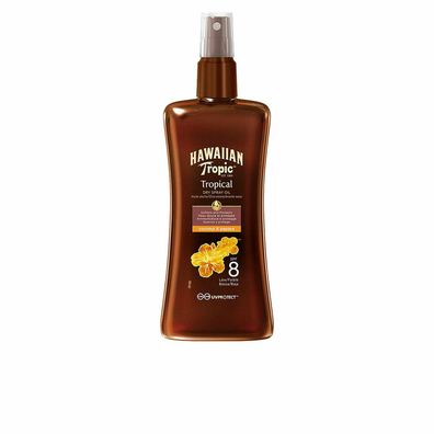 Hawaiian Tropic Protective Dry Spray Oil Spf8 Low 200ml