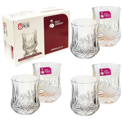 Red Cherry 6tlg. Set Gläsern Whiskeygläser "Dniester" 225 ml