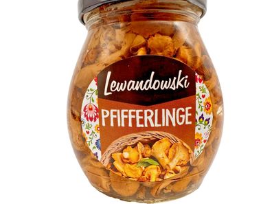 Lewandowski Pfifferlinge in Glasdose marinierte 280g/ Abtropfgewicht 170g