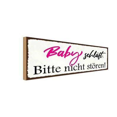 vianmo Holzschild 27x10cm Baby schläft bitte nicht stören Deko Geschenk