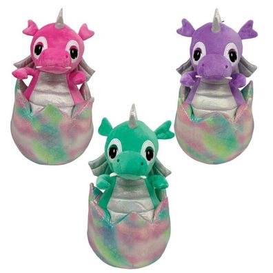 Baby Drache Kuscheltier - 20 cm Plüschtier weiches Stofftier 3er Set