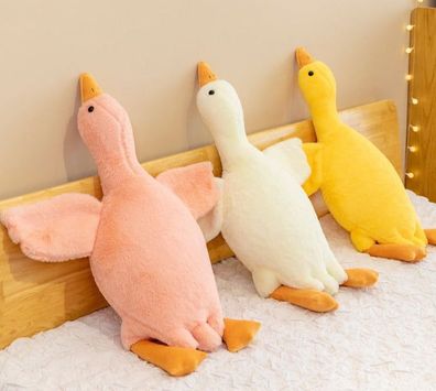 Gans Kuscheltier - 40 cm Ente Plüschtier weiches Gänse Stofftier Weiß