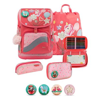 Belmil Smarty Plus Premium Schulranzen Set 5-teilig "Rose Quartz"