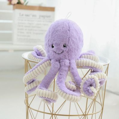 Oktopus Kuscheltier - 18 cm lila Plüschtier Tintenfisch Stofftier
