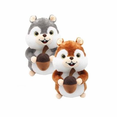 Eichhörnchen Kuscheltier 21 cm Plüschtier weiches Stofftier Braun