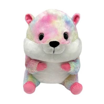 Hamster Glitzer Kuscheltier 20 cm - Pink Rainbow Rosa Plüschtier Stofftier