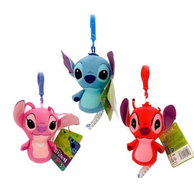 Stitch, Engel & Leroy Kuscheltier - 10 cm Lilo und Stitch Plüschtier Stofftier Stitch