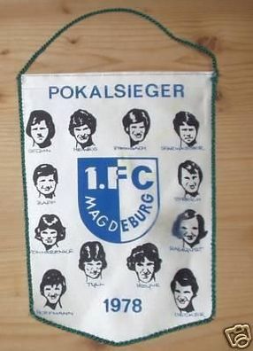 DDR Wimpel Fussball Pokalsieger 1. FC Magdeburg 1978