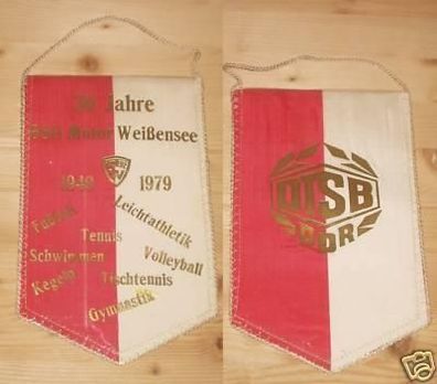 DDR Wimpel 30 Jahre BSG Motor Weißensee 1949-1979