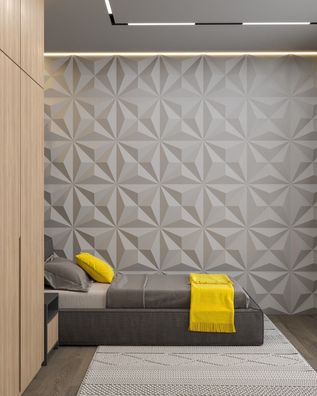 Stilvoll Wandpaneel Paneelen Weiß 50x50 cm Paneelen Design Verkleidung SOFORT
