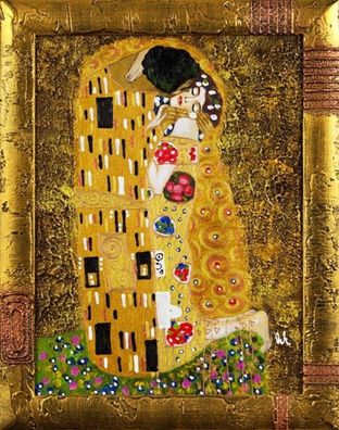 Gemälde Gustav Klimt »G15498«, jedes Bild ein Unikat, handgearbeitet SOFORT