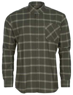 Pinewood 5009 Värnamo Flannel Hemd Dunkelgrün / Grün (124)