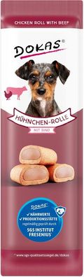 DOKAS - Hühnchen-Rolle mit Rind 32er Pack (32 x 10g)